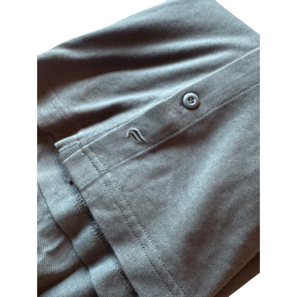 Fabletics Men’s 2X Dark Olive Green Long Sleeve Button Down Shirt Stretch Pocket - Picture 7 of 11